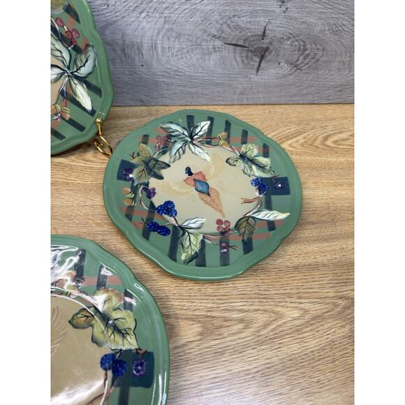 Tracy Porter Beloved Country Collection 8.5”Salad Plate Hand Painted ~4 Pc Set - Picture 3 of 7